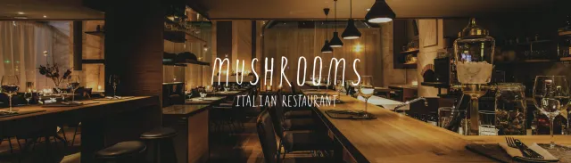 Авторский десерт в ресторане Mushrooms